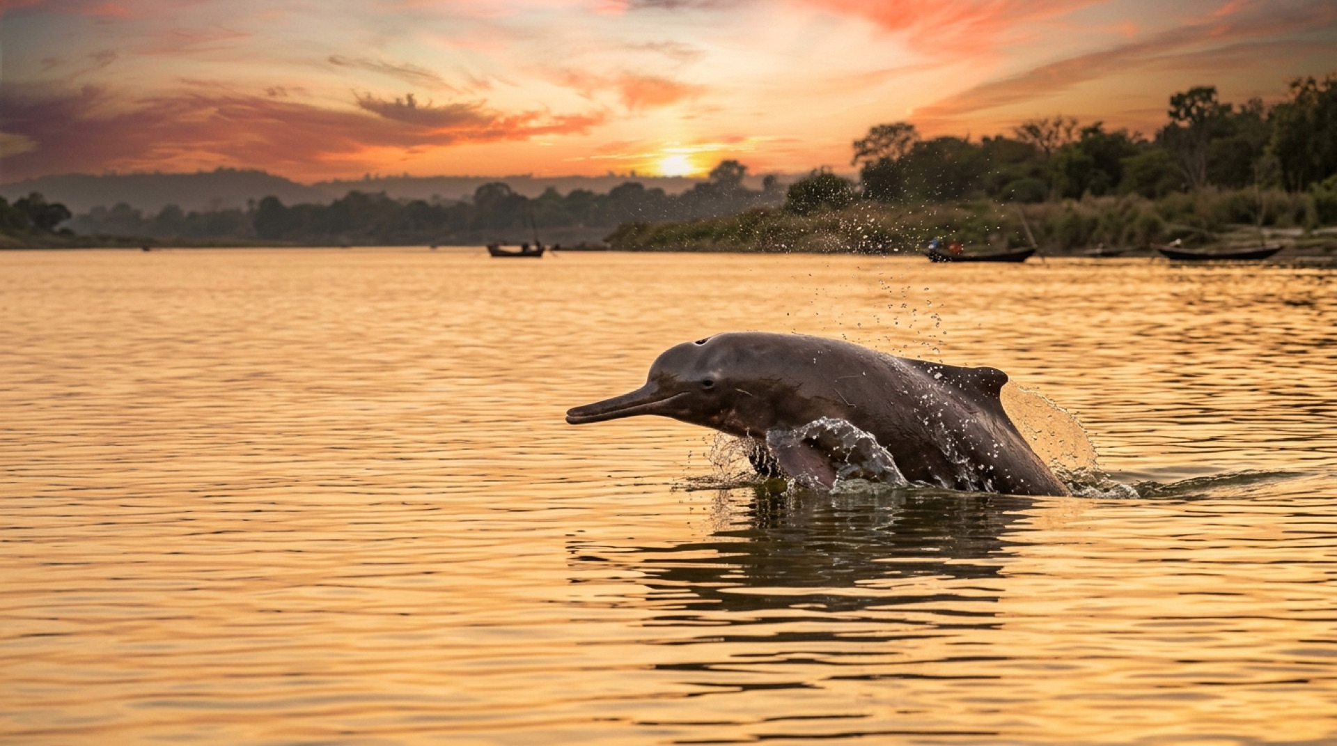 Gangetic River Dolphin Sanctuary Along River Ganga Bhagalpur